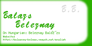 balazs beleznay business card